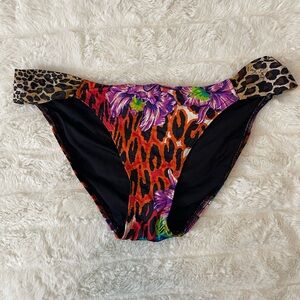 Victoria's Secret Multicolor Leopard & Floral Bikini Bottoms
